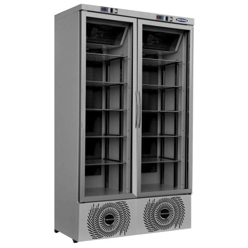 实验室冷柜 - M-COMBI 680 VP+VP IoTty - unifrigor - 橱柜式 / 双门 / 带玻璃门