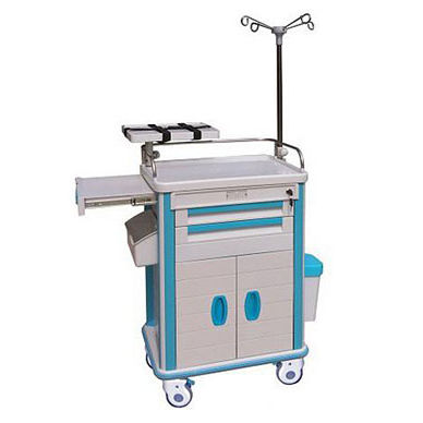 急救推车 - KJW-ET002F - Guangdong Kareway Medical Technology - 2 屉式 / 带托盘 / 带输液架