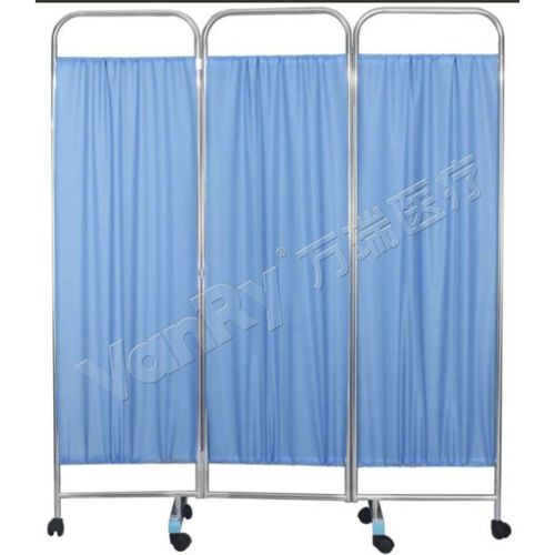 医用滑轮屏风 - K-5-1 - Hebei Vanry Medical Devices Co., Ltd. - 移动式 / 三折 / 病房