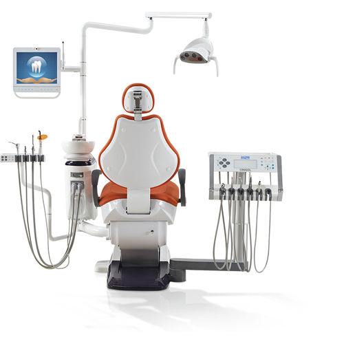 带监护仪牙科治疗设备 - X5+ - Foshan Cingol Medical Instrument Co.,Ltd - 带器械架 / 带LED照明