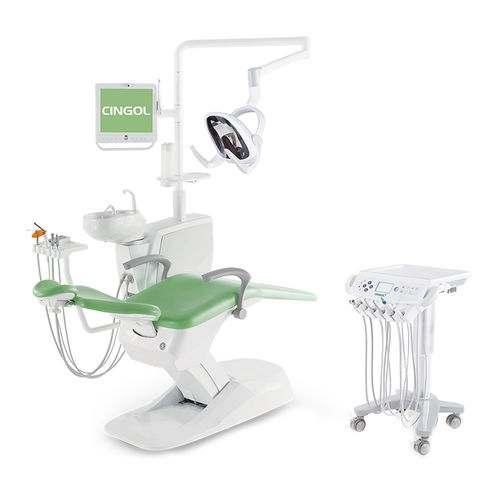 带监护仪牙科治疗设备 - X1 Cart 2020 - Foshan Cingol Medical Instrument Co.,Ltd - 带器械架 / 带LED照明