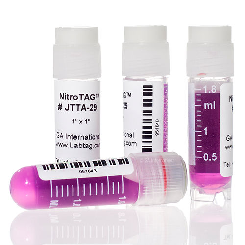 管标签 - NitroTAG® - GA International - 用于瓶子 / 用于低温箱 / 用于冷冻箱