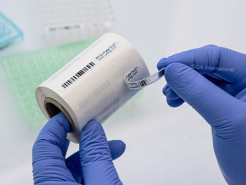 微孔板标签卷 - RFID-PlateTAG™ - GA International - 深度冻结 / 耐热 / RFID