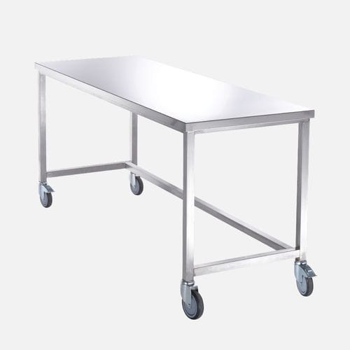 工作桌 - 191INOX - MECHIN - 长方形 / 滑轮 / 不锈钢