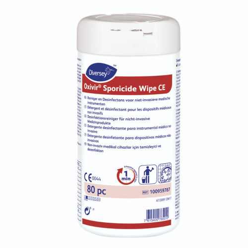 地板和表面清洁湿巾 - Oxivir Sporicide Wipe - DIVERSEY - 80个