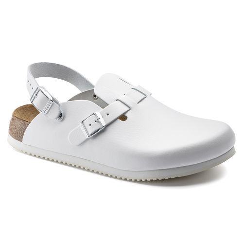 男女通用医用拖鞋 - Kay Soft Footbed - Birkenstock - 可水洗 / 防滑 / 白色