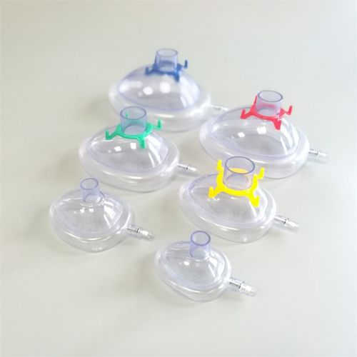 PVC麻醉口罩 - PA1502 series - Hangzhou Formed Medical Devices - 一次性 / 透明 / 带阀门