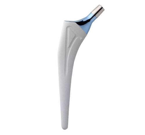 非骨水泥股骨柄 - ACOR® monobloc - Amplitude Surgical - 直 / 左