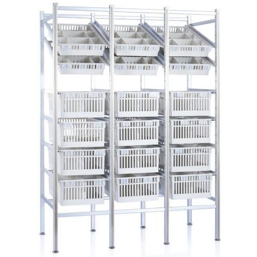 3层搁板货架 - P3901 - Sichuan Yufeng Medical Equipment Co., Ltd. - 用于容器 / 用于篮筐 / 药房