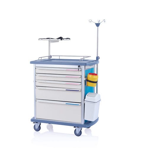 急救推车 - W3950 - Sichuan Yufeng Medical Equipment Co., Ltd. - 重症监护 / 医院用 / 用于医疗器械