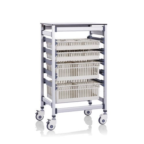 转运推车 - P2601 - Sichuan Yufeng Medical Equipment Co., Ltd. - 铝制 / 带篮子 / 单模块式