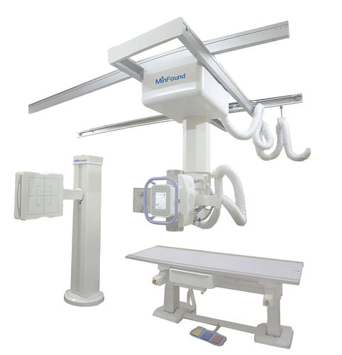 数字放射成像系统 - ScintCare DR380B - MinFound Medical Systems - 多功能放射照相 / 带落地式滤线器 / 天轨旋转球管