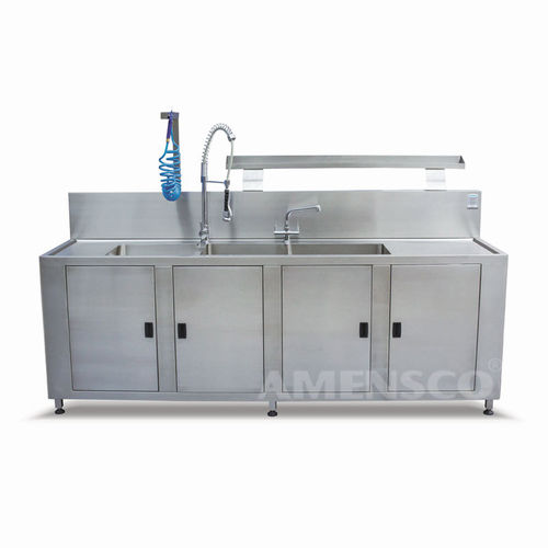 医疗行业清洁站 - IWS 3S 200 - AMENSCO MEDICAL TECHNOLOGIES - 不锈钢 / 带水槽