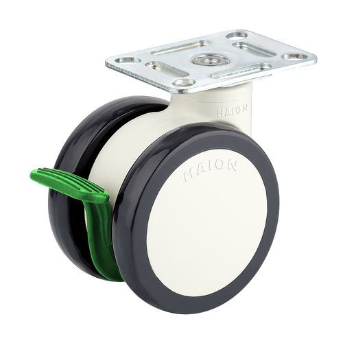 医疗推车轮子 - H322-6P100UNB/D - Haion Caster - 医院病床 / 旋转 / 带制动装置