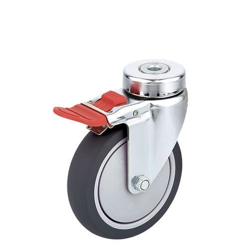 医院病床轮子 - H381-2B200TPB/N - Haion Caster - 带制动装置 / 橡胶