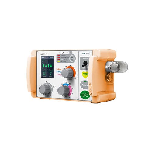急救呼吸机 - MUSCA x1 - aXcent medical - 运输 / CPAP / 断续电流正压力