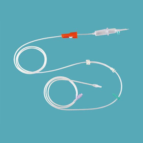 带滴水室输液器 - IVP-052 - Taizhou Safefusion Medical Instruments - 带Y型连接器 / 带龙头阀 / 配有不含乳胶的部件