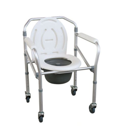 带扶手座厕椅 - JL696L - Jianlian Homecare Products - 带轮 / 可调高度 / 折叠