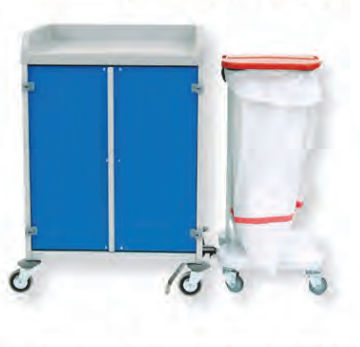 洗衣房带行李架推车 - AISY-CART series - WEPPES Solutions - 清洁 / 带托盘 / 带门