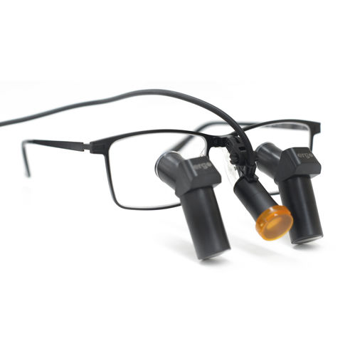 眼镜框双筒放大镜 - ENM450+MB JD2100 - Nanchang Micare Medical Equipment - 带有医用头灯