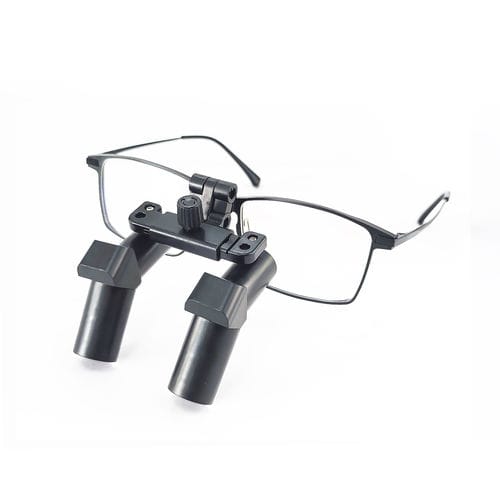 眼镜框双筒放大镜 - EFM-550X - Nanchang Micare Medical Equipment - 带折叠系统 / 带有医用头灯