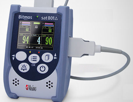 手持式脉搏血氧仪 - sat 801 - Bitmos GmbH - 医用 / USB / 带独立传感器