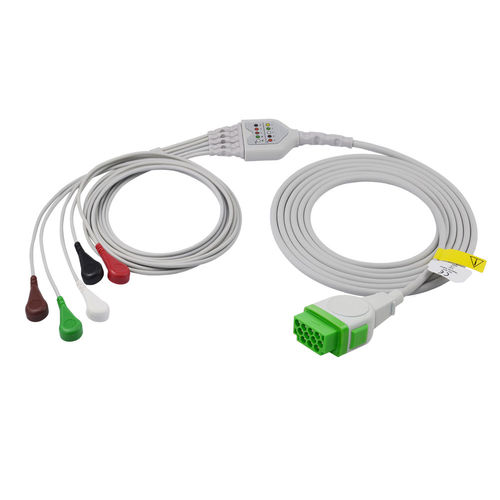 5线式心电图电缆 - EA007S3I,EA007S5I - Med-link Electronics Tech - 四线式 / 通用电气医疗 / 重复使用型