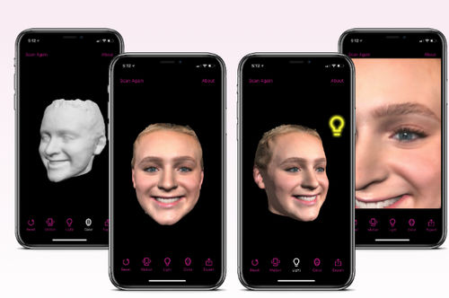 面部建模iOS应用程序 - FaceApp - Bellus3D - 捕获 / 牙科 / 用于智能手机