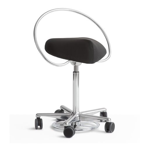 牙科凳子 - Classic Foot-operated Ring bar - Dynamostol - 可调高度 / 带滑轮 / 黑色