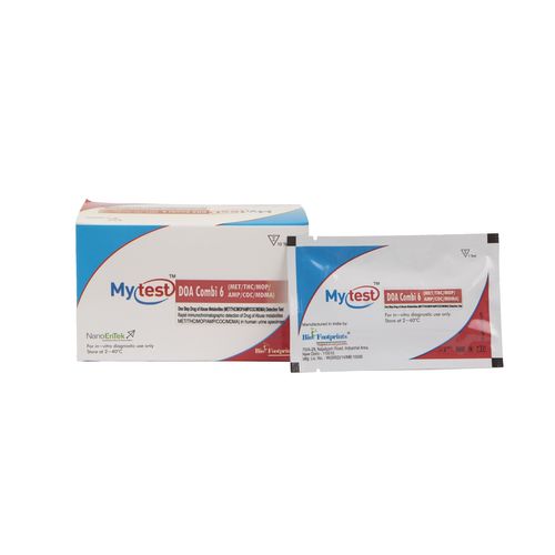 药物检出快速诊断套装 - Mytest - Biofootprints Healthcare Pvt Ltd - 脱氧麻黄碱（冰毒） / 吗啡 / 可卡因