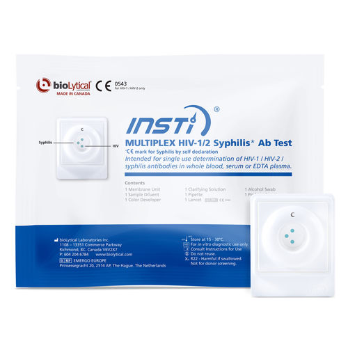 梅毒快速诊断检测 - INSTI Multiplex  - bioLytical - IgG免疫球蛋白G / 免疫球蛋白M / HIV