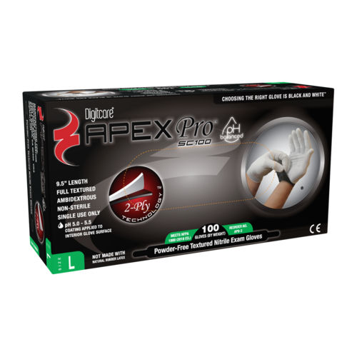 腈类手套 - ApexPro® SC100 - Digitcare Corporation - 医用 / 无粉