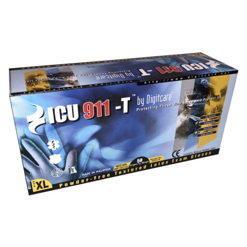 乳胶手套 - ICU911-T™ - Digitcare Corporation - 医用 / 无粉