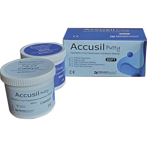乙烯基聚硅氧烷牙科材料 - Accusil Putty  - PREVEST DENPRO LIMITED - 用于牙冠 / 用于牙嵌 / 用于牙齿填补物
