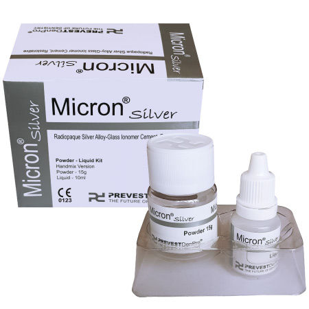 餐饮业牙齿胶粘剂 - Micron® Silver - PREVEST DENPRO LIMITED - 玻璃离聚物 / 化学键合 / 液体