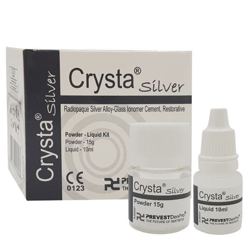 餐饮业牙齿胶粘剂 - Crysta® Silver - PREVEST DENPRO LIMITED - 玻璃离聚物 / 液体 / 临时