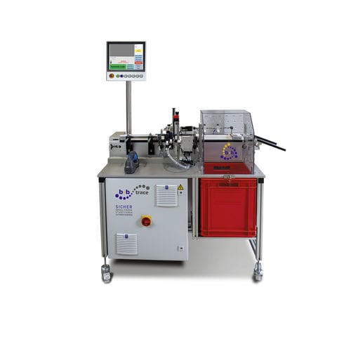 纸箱贴标签机 - LSS series - b+b Automations- und Steuerungstechnik GmbH - 半自动 / 用于条形码标签