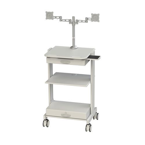 医用屏幕手推车 - 904BA - Diwei Industrial Co., Ltd. - 医用 / 带手提电脑支架 / 模块化