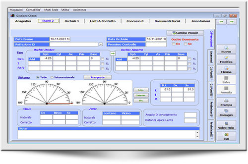 医疗管理软件 - WINOTTICA - SBM Sistemi - 用于眼科 / 眼睛 / Windows