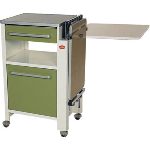 带滑轮床头柜 - AD-260.A - DUMAN HOSPITAL FURNITURE - 带有床边桌 / 带抽屉