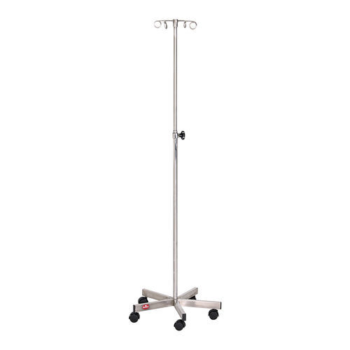 带滑轮输液架 - AD-241.P - DUMAN HOSPITAL FURNITURE - 2 个钩子 / 可调高度 / 不锈钢
