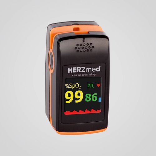 数字脉搏血氧仪 - PC-60E - HERZmed GmbH - 医用 / 居家护理 / 电池驱动