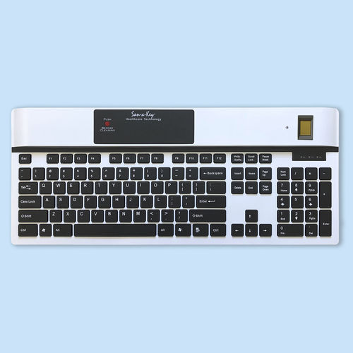 带数字键区医用键盘 - KSI-1700 SX FFFW - Key Source International - 带国际钥匙布局 / 生物特征 / 防感染