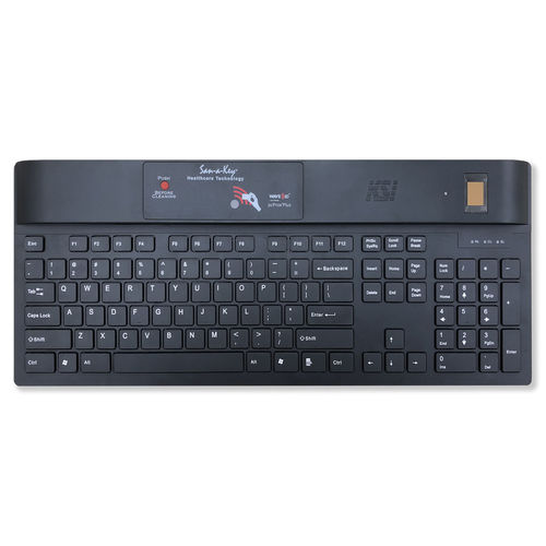 带数字键区医用键盘 - KSI-1700 SX HFFFB-16 - Key Source International - 带有多因素认证 / 射频技术 / 生物特征
