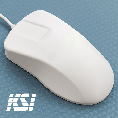光学医用鼠标 - KB-MOUSE-WHITE - Key Source International - USB / 滚动轮传感器 / 硅胶