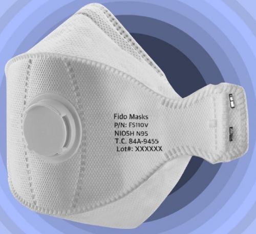 N95防护口罩 - FS110V - FIDO MASKS CO., LTD. - 不含乳胶 / 带气门 / 杯形