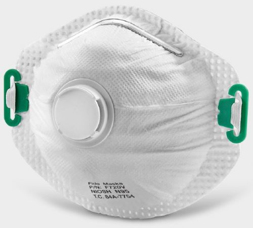 N95防护口罩 - F720V - FIDO MASKS CO., LTD. - 不含乳胶 / 带气门 / 杯形