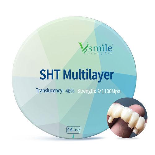 氧化锆牙科材料 - SHT  - Hunan Vsmile Biotechnology Co. Ltd - 用于牙嵌 / 用于牙齿填补物 / CAD/CAM