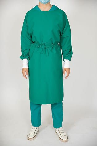 男女通用外科手术服 - 145 - Gowri Health House - 棉棉质 / 透气 / 绿色