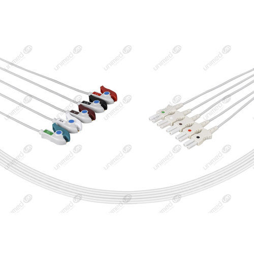 医用心电图电缆 - SLB5-90P - Unimed Medical Supplies - 5 线式 / 重复使用型